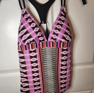 Athleta tankini top Size Small‎ Bright Colors